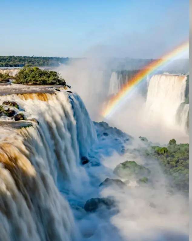 Iguazu Falls From Brazil and Argentina
