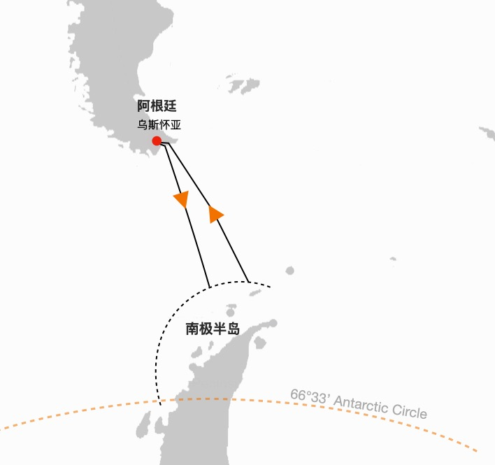 Seaventure Classic Antarctic Peninsula Expedition route map