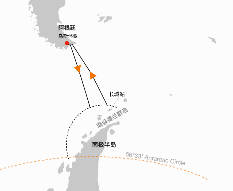 Seaventure Classic Antarctic Peninsula Expedition route map
