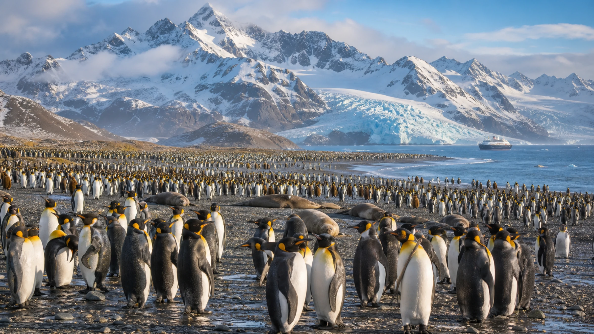 Antarctica and South Georgia · King Penguins + Six Countries in South America