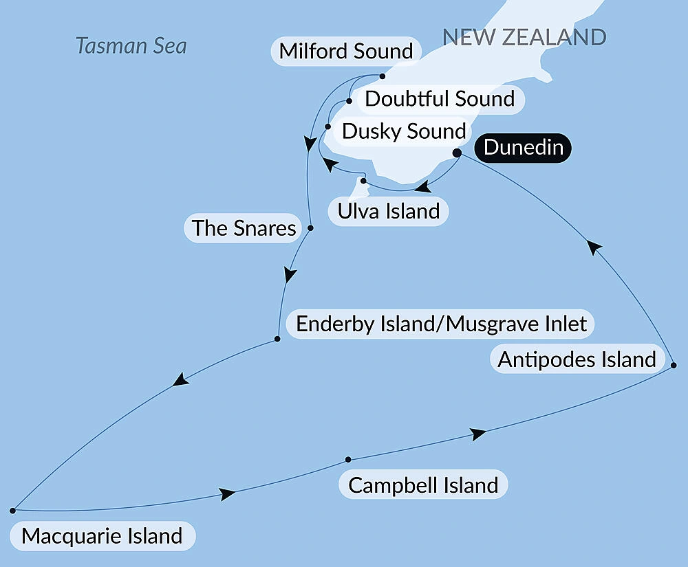 Le Soléal Ross Sea Expedition route map