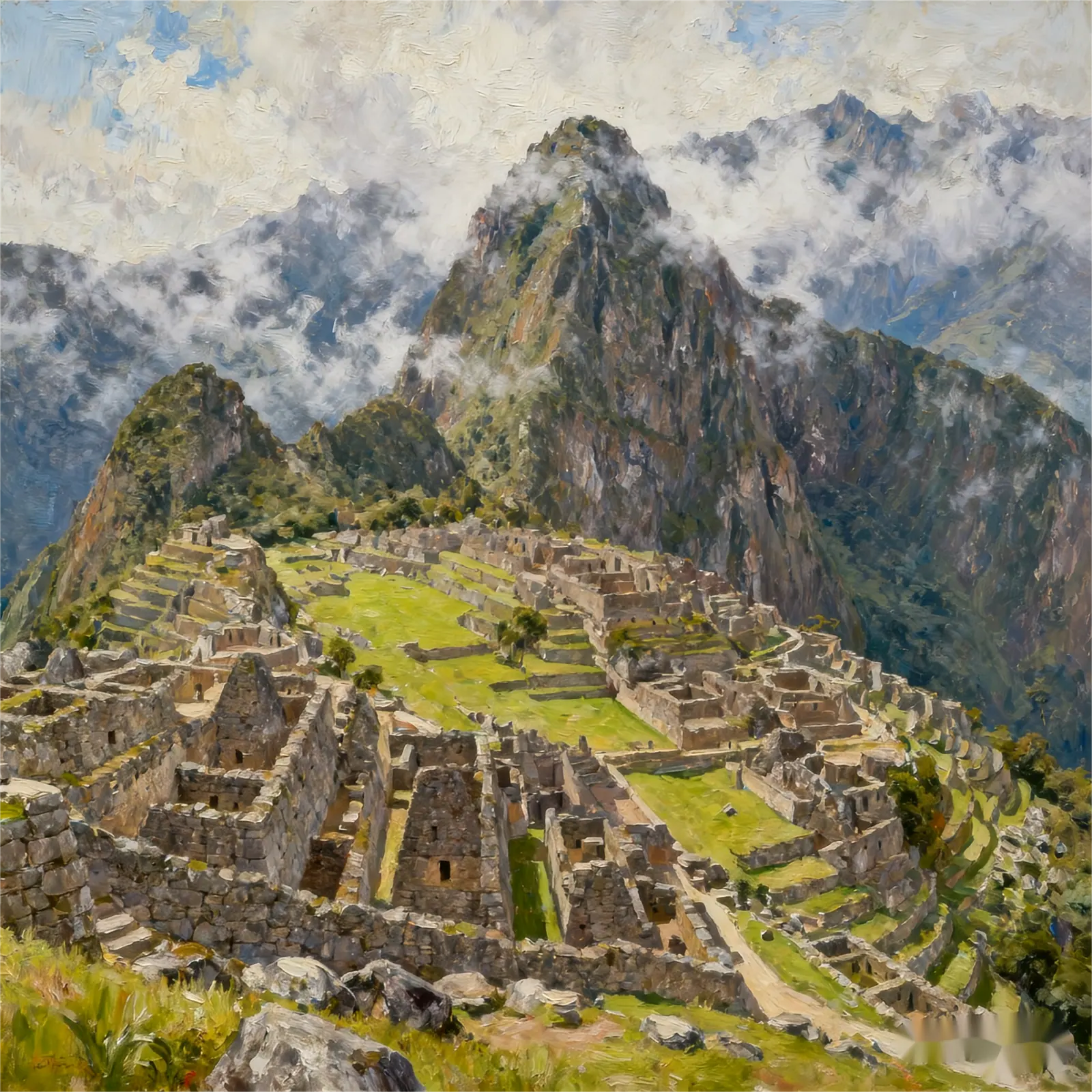 Andes and Machu Picchu ruins