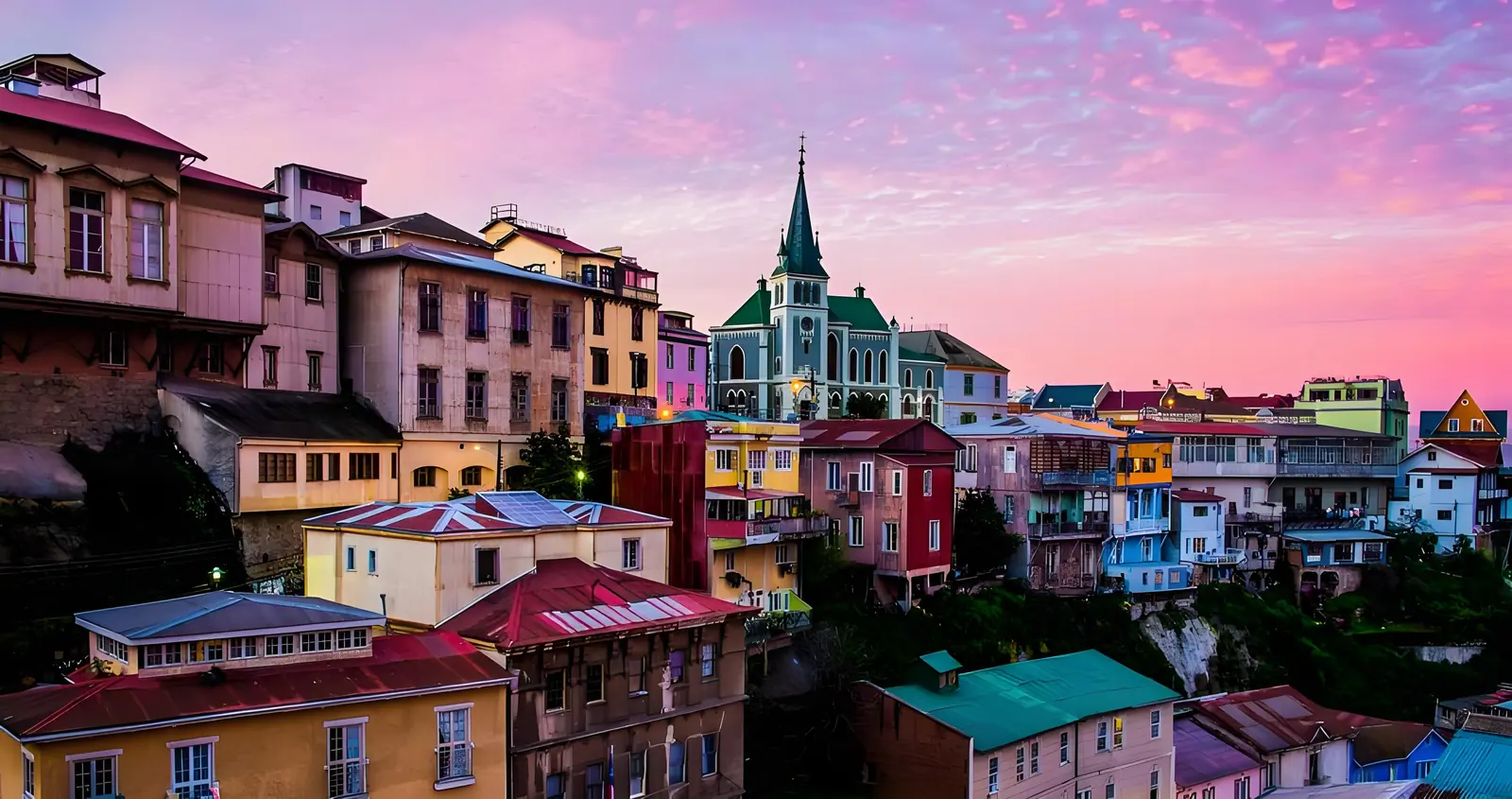 Colorful hillside city of Valparaiso