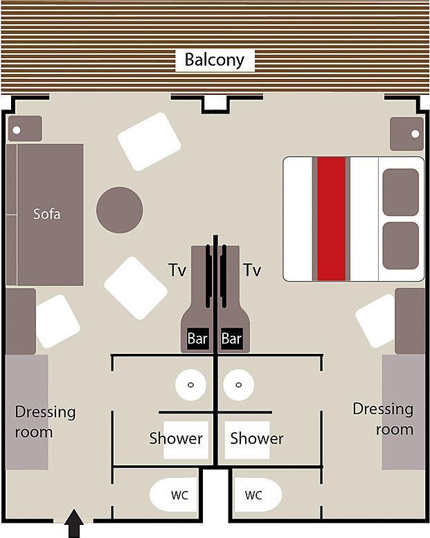 Prestige Balcony Suite floor plan