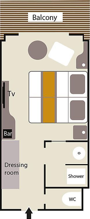 Prestige Balcony Stateroom floor plan